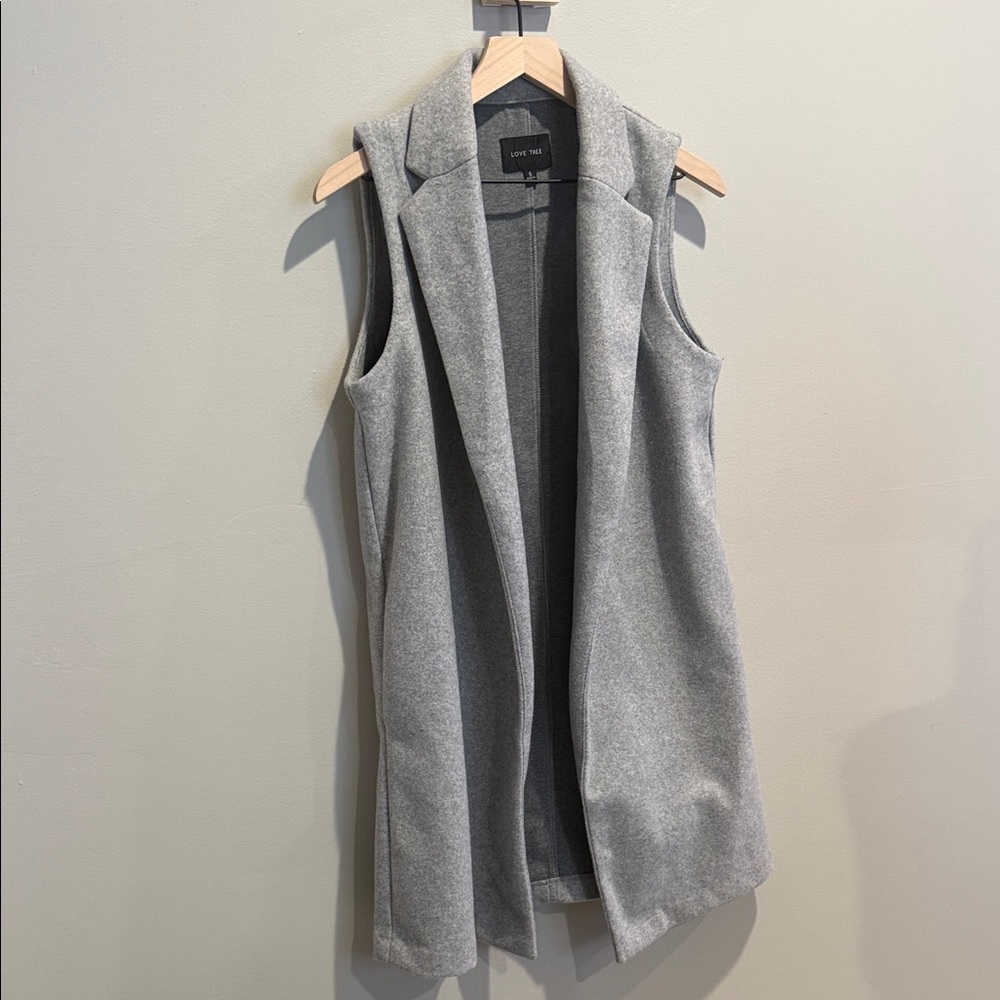 Love Tree Charcoal Vest- Small